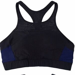 Athleta Black and Navy Sports Bra small